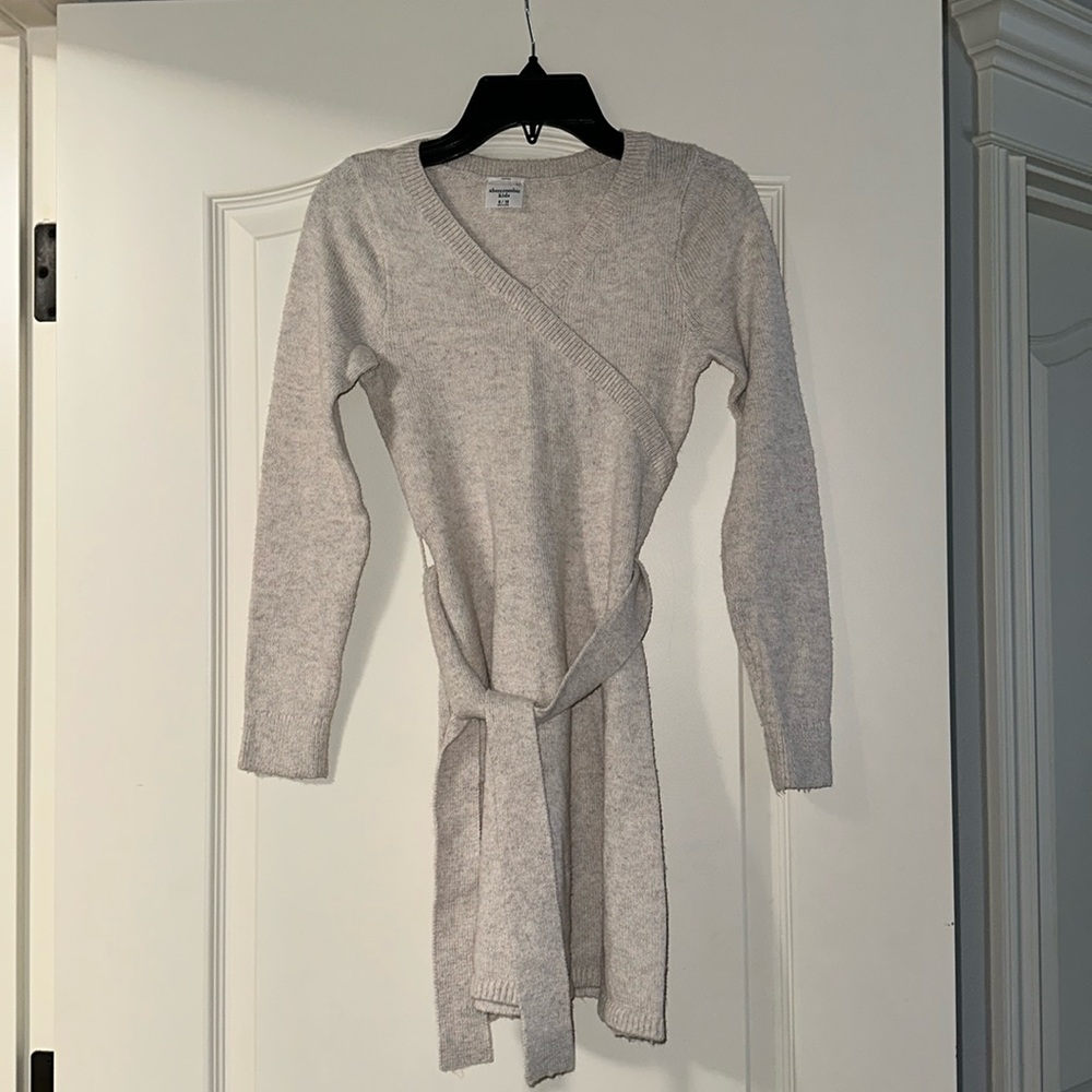 Abercrombie kids light brown sweater dress, size 9-10